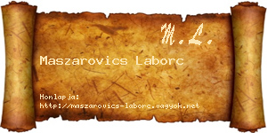 Maszarovics Laborc névjegykártya